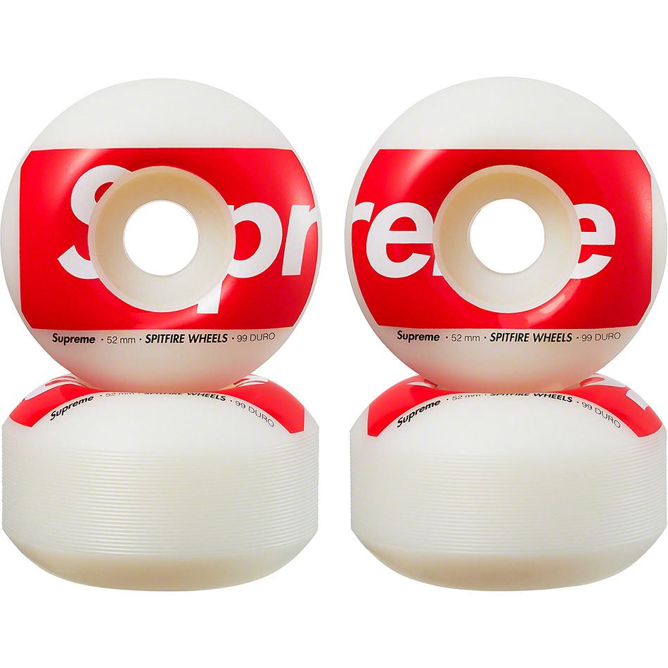 White Supreme Spitfire® Shop Wheels (Set of 4) Skateboard Accessories | Supreme 455QZ